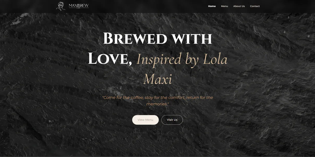 MaxiBrew Cafe website preview